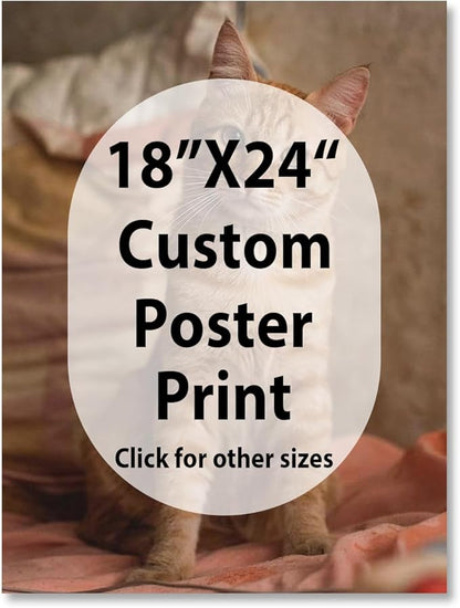 JIMUJIA Custom Canvas Art Print 18"x24" - Unframed Artwork, Personalized Wall Decor, Customizable Photo, Custom Portrait, Office, Living Room, Bedroom Wall Art(18×24in,Unframe)