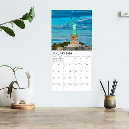 Calendar 2026 from January 2026 - December 2026, 12" x 24" Opened 12 Months Calendar, Full Page Months Thick & Sturdy Paper for Gift Perfect Calendar Organizing & Planning