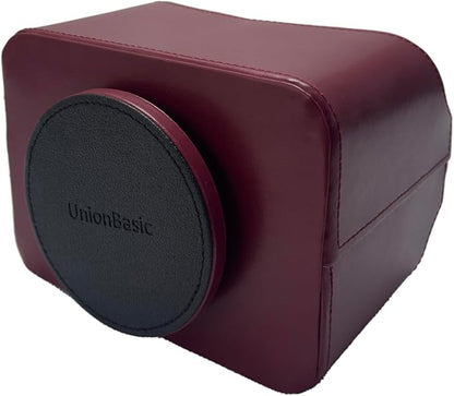 UnionBasic Rotating Desk Organizer, 360 Degree Desk Spinning Caddy, Desktop TV Guide/Mail/Media/Remote Controller Holder Organizer,Burgundy