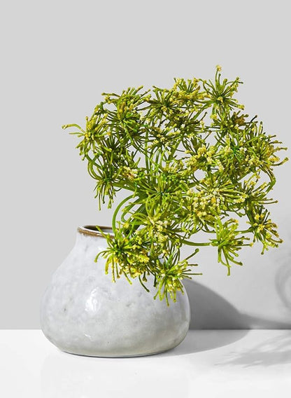 Serene Spaces Living Free-Form Glazed Ceramic Mini-Bud Vase, Set of 4- Centerpiece for Vintage Weddings, Events, Measures 2.5" Tall and 3" Diameter