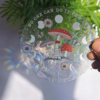 Olicard Suncatcher Sticker Indoor Rainbow Prism Film for Bedroom Decoration, Anti-Collision Window Decals for Bird Strikes, Sun Catchers, Window Rainbow Maker for Home Decor