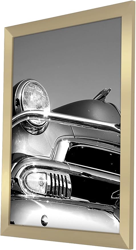 Americanflat 18x24 Poster Frame with Polished Plexiglass - Gold Picture Frame - Wide Photo Frames Made of Engineered Wood for Vertical or Horizontal Wall Display - Epic Collection - Gold