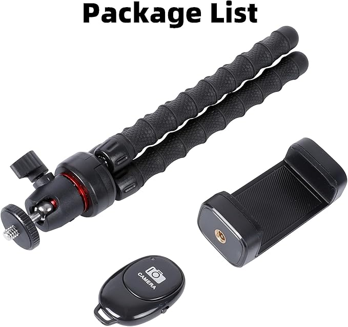 Mini Cell Phone Tripod, 3 in 1 Flexible Phone Tripod with Wireless Remote for Video Recording Vlogging Selfie, Portable Small Tripod Stand Compatible with iPhone, Samsung, 4.7''-7'' Phones