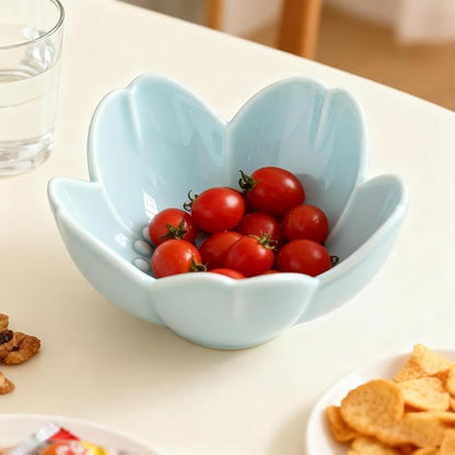 Flower Ring Dish Jewelry Tray, Ceramic Jewelry Dish, Cute Small Trinket Tray, Nightstand Bathroom Decor Ring Holder, Jewlery Plate Bowl for Christmas Friendship Birthday Gifts for Women Mom