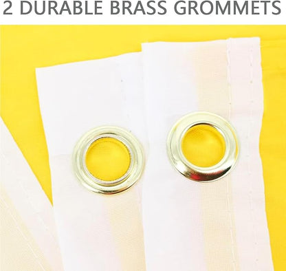 Solid Yellow Flag 3x5 Ft Blank Yellow Flags Vivid Color Double Stitched Plain Flag with Brass Grommets