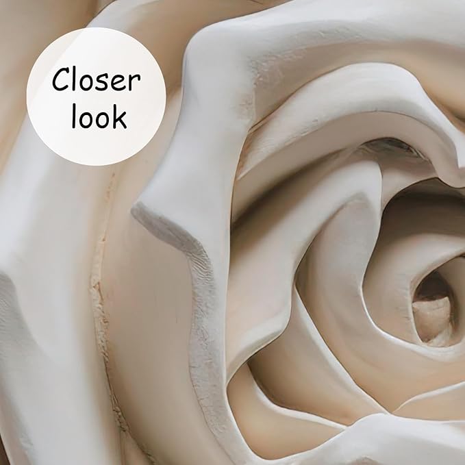 AFZEVEB-3D Rose Flower Wallpaper Large Floral Wall murals for Bedroom 114"x74"(Not Peel and Stick)