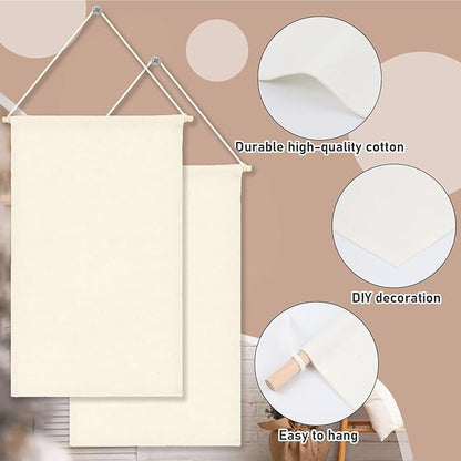 Boao 4 Pcs Boho Room Decor Hanging Decorations Pin Banner Wall Display Banners Elementary Wall Art Banner Welcome to Teacher Gift(Beige,17.5 x 10.8 Inches,Classic)