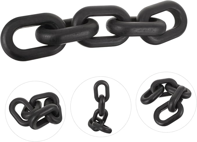 LIFKOME Elegant Wooden Chain Link Decor Home Decor for Table Office Desktop Ornament