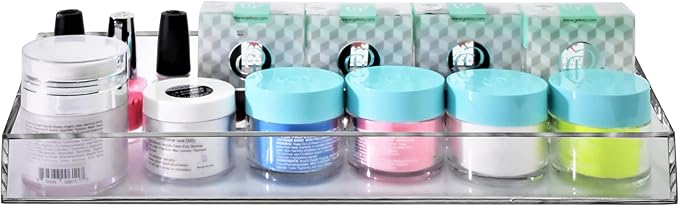 AMT 4 Pack Acrylic Floating Shelves, 15" L x 4" W, Clear Bathroom Wall Shelf, Bookshelves, Invisible Display for Office, Bedroom, Small Gap Allows Water to Escape, Free Screws & Drill Bit
