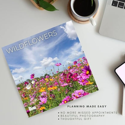 Wild Flowers Wall Calendar 2026 | 12" x 24" Open | Giftable Floral Garden Calendar 2026 | Thick & Sturdy Paper for Organizing & Planning | Pacific Waters Press (Wild Flowers)