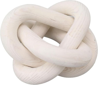 Pongnas Decorative Wood Chain Links for Home Dcor - Rustic Links for Living Room, Coffee Shop & More in Elegant (White)