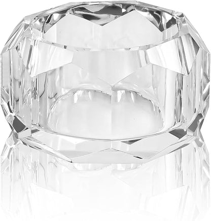 Kitcom Crystal Boxes of Glass Candy Dish Hand-Cut Home Decorative Jewelry Box Candy Jar W 3.15" x H 1.97", Comes With Gift Box