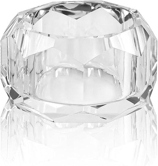 Kitcom Crystal Boxes of Glass Candy Dish Hand-Cut Home Decorative Jewelry Box Candy Jar W 3.15" x H 1.97", Comes With Gift Box