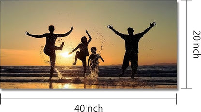 JIMUJIA Custom Canvas Art Print 40"x20" - Unframed Artwork, Personalized Wall Decor, Customizable Photo, Custom Portrait, Office, Living Room, Bedroom Wall Art(40×20in,Unframe)