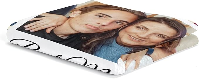 Gudina Personalized Birthday Gifts for Mom, Customized Custom Blanket with Photos Pictures Text to My Mom Gift from Daughter Son, Gifts for Mom Grandma Women