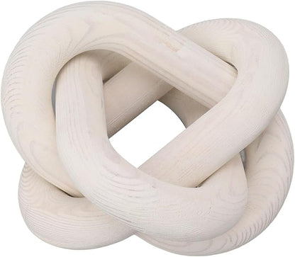 Pongnas Decorative Wood Chain Links for Home Dcor - Rustic Links for Living Room, Coffee Shop & More in Elegant (White)