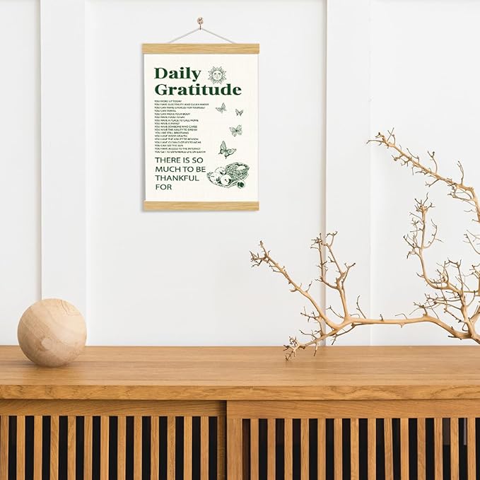 YGSDZY Therapy Canvas Poster, Daily Gratitude Poster, Inspirational Wall Decor Art, Home Decor for Living Room Bedroom, Decoration for Calm Down Corner, Mental Health Wall Art, 11.8 * 15.7