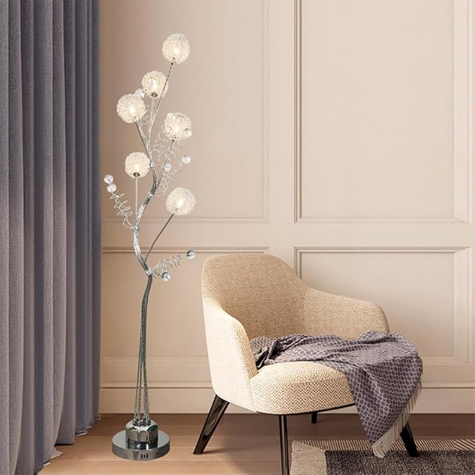 Nordic Modern Flower Floor Lamp Fashion Art Living Room Sofa Bedroom Wedding LED Originality Decorative Standing Light (Style 26)