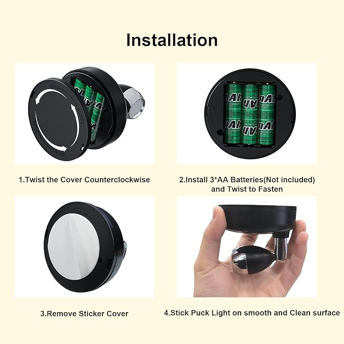 Wireless LED Spotlight Indoor Color Changing Battery Operated Mini Up Light Stick On Anywher with Timer & Dimmer 60 Lumens 13 RGB Colour for Display Artwork Home Decor