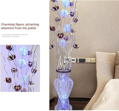 Nordic Modern Flower Floor Lamp Fashion Art Living Room Sofa Bedroom Wedding LED Originality Decorative Standing Light (Style 1)