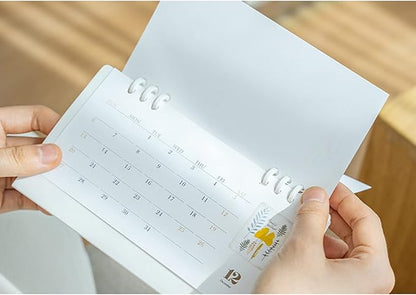 2026 Mini Desk Calendar New Year Standing Memo Notes Calendar 6.9" x 3.7" - White (Oct. 2025 to Dec. 2026)