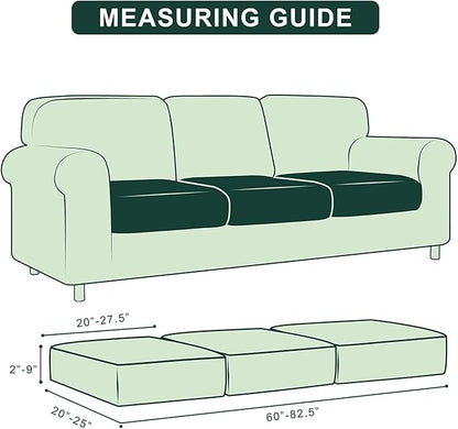 Hokway 3Piece Couch Cushion Slipcovers Stretch Reversible Cushion Protector Slipcovers Sofa Cushion Protector Covers (Celadon,Small-3PC)