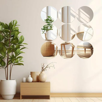 10" 10PCS Round Mirrors for Centerpieces, Circle Mirror Centerpieces for Tables, Mirror Tiles for Wall Table Wedding Centerpiece Mirrors Plates for Candle Birthday Decorations DIY Craft