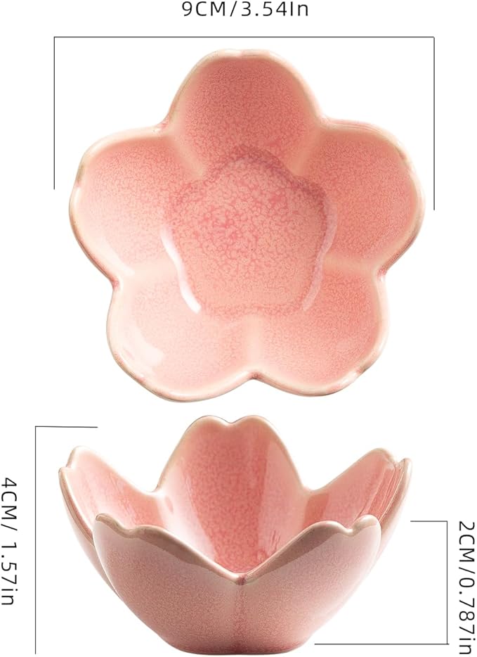 Flower Shaped Jewelry Organizer - Ceramic Ring Dish for Earrings Necklaces Bridal Gift for Women (pink)