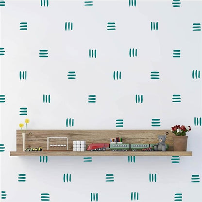 120pcs Modern Line Wall Stickers Boho Nursery Kids Living Room Scandinavian Home Décor Self-Adhesive Murals Vinyo DIY Gift YT5037 (Teal)