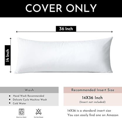 Artscope Luxury Velvet Lumbar Pillow Cover Super Soft Decorative Rectangle Pillowcases Soft Solid Cushion Cases for Couch Sofa Bedroom Car Decor 14x36 Inch White