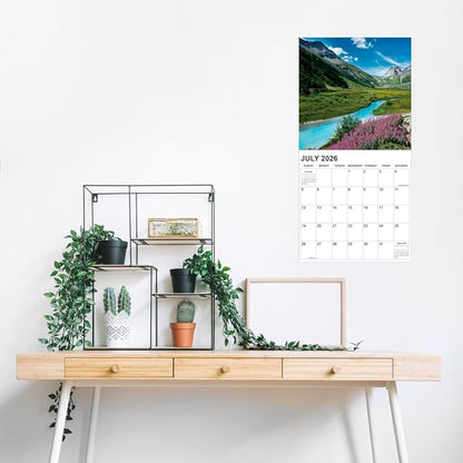 2026 Calendar for Wall, National Parks Calendar 2026 from January 2026 - December 2026, 12" x 24" Opened 12 Months Calendar, Full Page Months Thick & Sturdy Paper for Gift Perfect Calendars