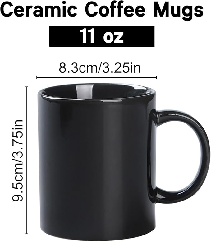 Custom Coffee Mug, Customizable Coffee Cups with Pictures Personalized Ceramic Mug for Gifts Novelty Personalized Mugs for Friends (Black)