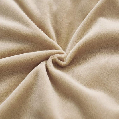 Uhamho Set of 2 Faux Fur Throw Pillow Covers Soft Velvet Decorative Pillowcases Zipper Closure (Camel, 20"x36")