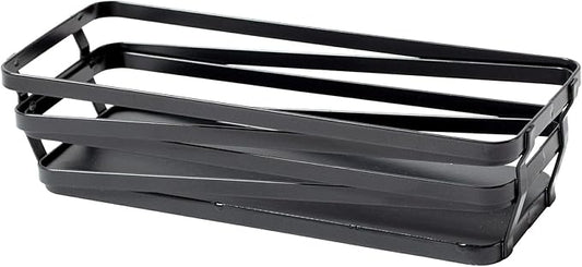 G.E.T. WB-942-MG 9" x 4" Rectangular Powder Coated Metal Gray Wire Serving Basket, Cyclone Collection