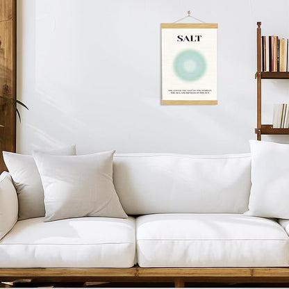 YGSDZY Salt Poster, Sun Salt Decor, Rustic Hanging Canvas Poster, Beach House Decor, Gallery Decors Art, Coastal Ocean Style Home Decoration, Living Room Hanging Decors 11.8 * 15.7