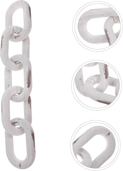 Rustic Wooden Chain Link Decor Unique Minimalist Table Accent for Home and Office Decoration
