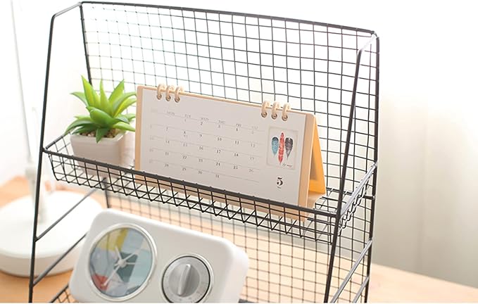 2026 Mini Desk Calendar Desktop Schedule Planner Calendar 6.9" x 3.7" - Khaki (Oct. 2025 to Dec. 2026)