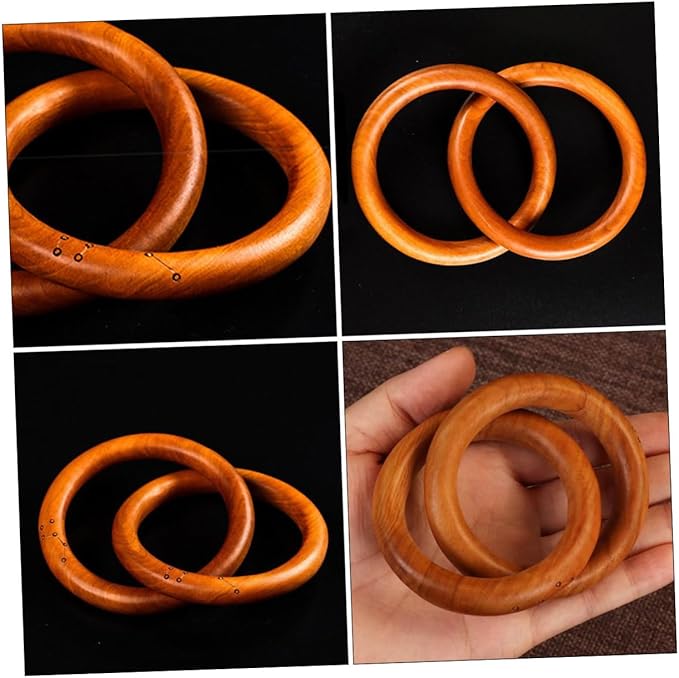 MAGICLULU Wooden Link Chain Decor Jujube Wood Ornament Rustic Home Decor Minimalist Wooden Chain Art
