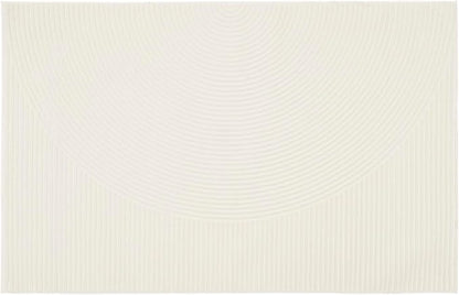 Revival Rugs Record 4'x6’ Machine Washable Area Rug for Kitchen Bedroom - 100% Recycled Oeko-TEX Certified, Medium Pile, Beige, Cream