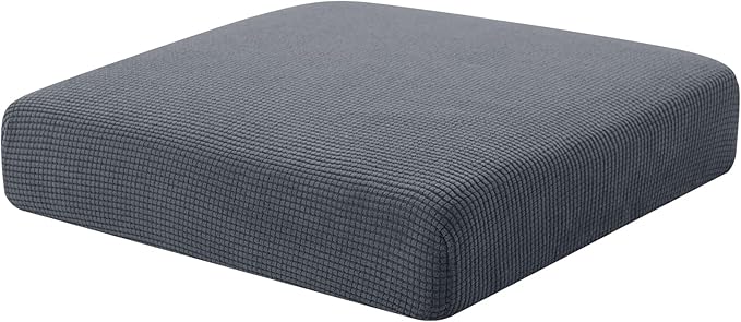 Hokway Stretch Couch Cushion Slipcovers Reversible Cushion Protector Slipcovers Sofa Cushion Protector Covers(Gray, Small)