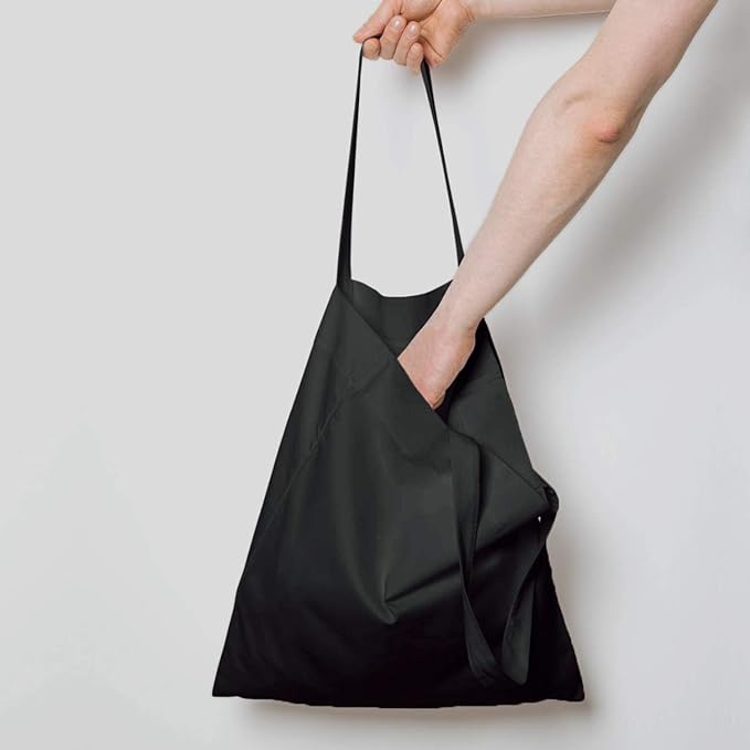 NPBAG 5 Pack 15'' X 16'' Black Cotton Tote Bags, Lightweight Blank Bulk Cloth bags with 1pc of PTFE Teflon Sheet