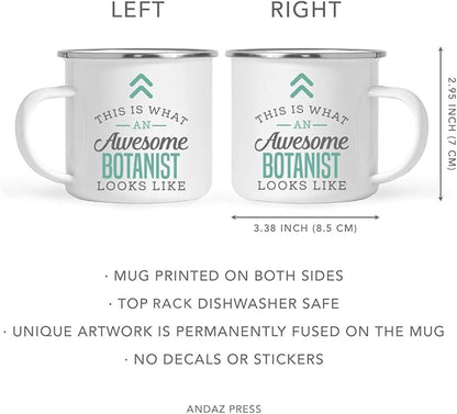 Andaz Press 11oz. Stainless Steel Campfire Coffee Mug Gift, This is What an Awesome Botanist Looks Like, 1-Pack, Birthday Gift Ideas Coworker Him Her, Includes Gift Box