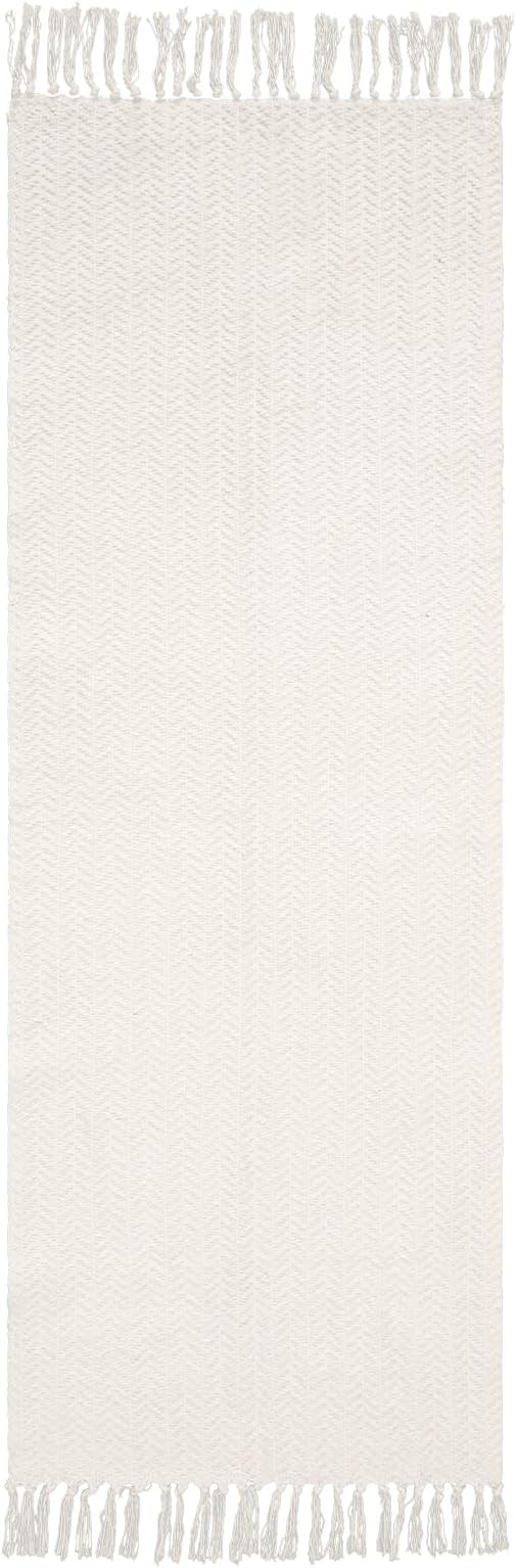 Lahome Boho Kitchen Runner, 2x6 Laundry Room Rug Lightweight Runners for Hallways Washable Runner Rug with Tassels, Farmhouse Cotton Beige Throw Rugs Non Shedding Carpet for Entryway Bathroom
