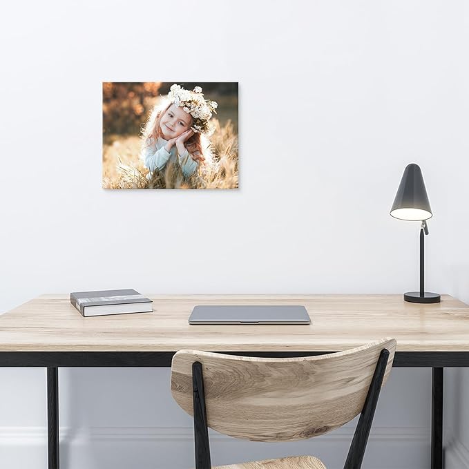 YYYYHPP Canvas Prints with Your Photos, Personalized Photo to Canvas Wall Art,Canvas Printing for Wedding, Family, Baby, Pets, Home Office Decor, Wrapped Frame 14"x11"