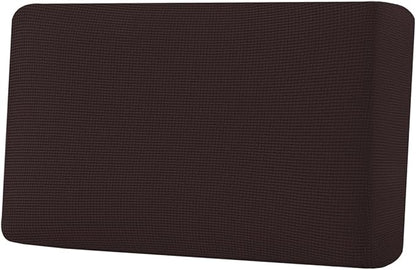 H.VERSAILTEX Super Stretch Individual Seat Cushion Covers Sofa Covers Couch Cushion Covers Slipcover Sets Thick Jacquard Textured Twill Fabric (1 Piece Loveseat Cushion Cover, Chocolate)