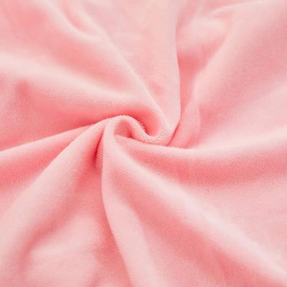 JAUXIO Diamond Pinch Pleated Crystal Velvet Pillowcases 2 Pack Solid Pintuck Throw Cushion Cover for Home Decor Hidden Zipper Closure (Pink, King)