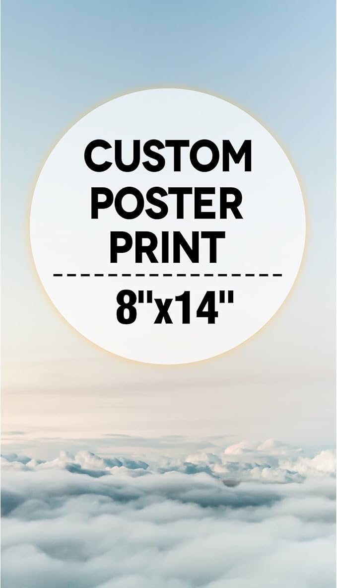 wall26 Custom Poster Prints - Upload Your Image/Photo, Personalized Photo to Poster Printing, Durable and Waterproof, Home Decor Wall Art Prints - 8x14 inches