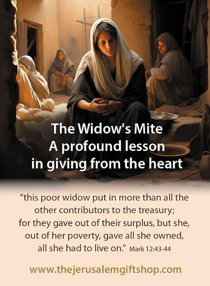 Christian & Jewish Holy Land Oil Lamp with Widow’s Mite Coin – Unique Handmade Gift of Faith