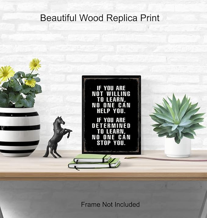 Motivational Wall Art 11x14 - Office Wall Art - Classroom Motivational poster - Positive Quotes Wall Decor - Positive Sayings for Wall Decor - Entrepreneur Encouragement Gifts - Inspirational Quotes