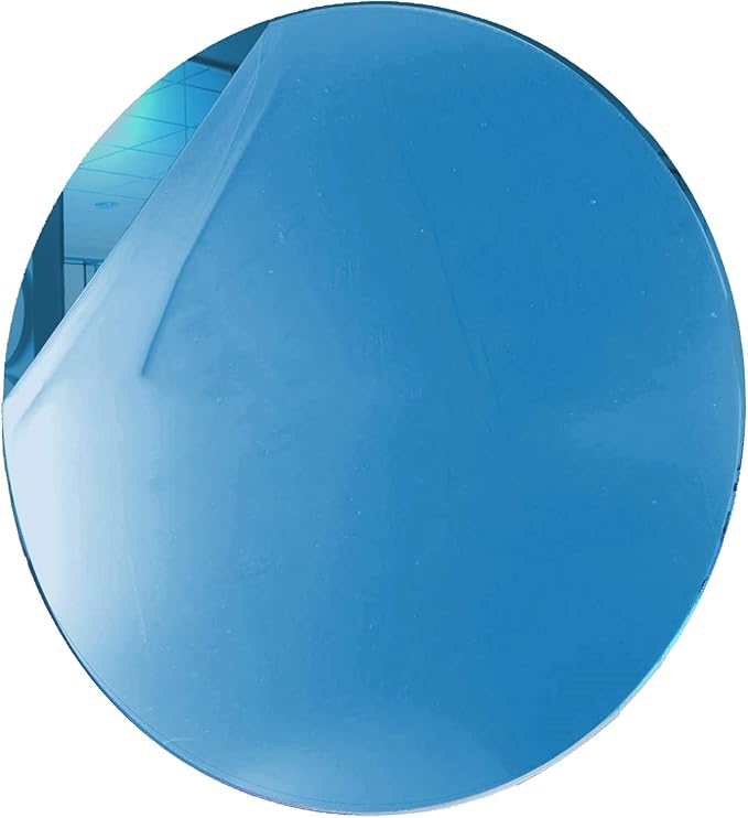 Marketing Holders Acrylic Mirror 25" Wide Round Medium Blue .118" Thick No Adhesive Reflective Pieces Perfect for DIY Arts and Crafts School Projects Home or Office Decor Special Events